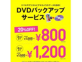 終了間近!DVDバックアップ20%OFF