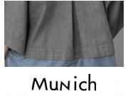～パパスアンドママス～ Munich/ミューニック スラブデニム×シアーデニムドッキングシャツ♪︎