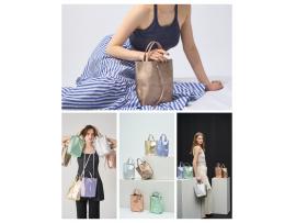 ~パパスアンドママス~MILLELA FIRENZE メタリックミニトートバッグ ♪︎
