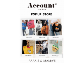 〜パパス＆ママス〜 Account/アカウント POPUPイベントも始まります〜♪