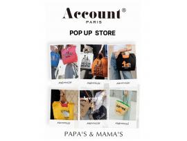 〜パパス＆ママス〜Account /アカウント POPUP 本日より開催です♪