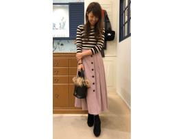 ラトカーレ*上品な光沢感のコ-デュロイタックスカ-ト