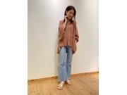 ⑤【YANUK】ブーツカットクロップドデニム