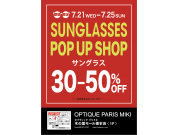 SUNGLASSES　POP　UP　SHOP